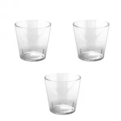 Copo Acrílico 25ml Cristal com 10 Unidades Massari