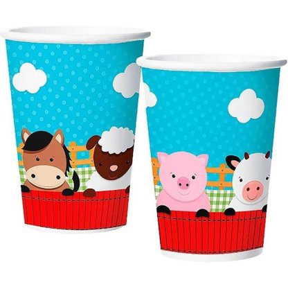 Copo de Papel 180ml Festa Fazendinha 12 unid Regina