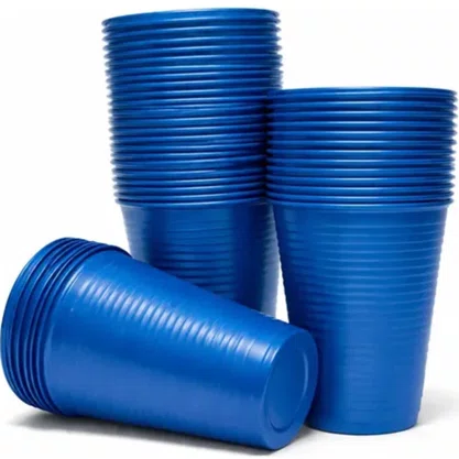 Copo Descartável 200ml Azul 25 Unidades Kaixote