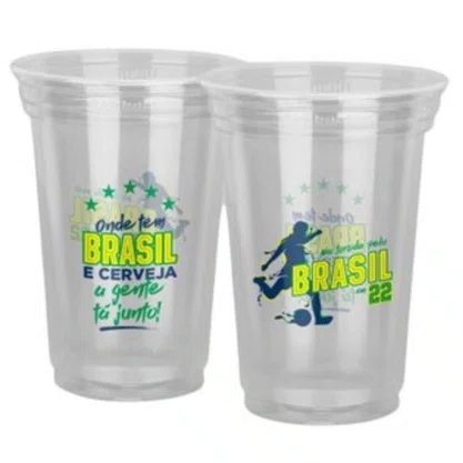 Copo Descartável 330ml Torcida Brasil 22 Copaza