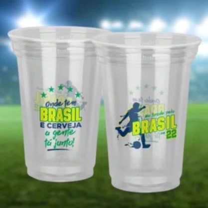 Copo Descartável 330ml Torcida Brasil 22 Copaza