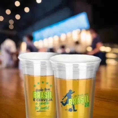 Copo Descartável 330ml Torcida Brasil 22 Copaza