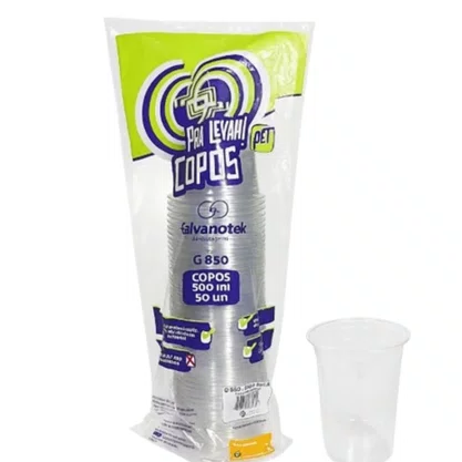 Copo Galvanotek 500ml Cristal G 850 50un