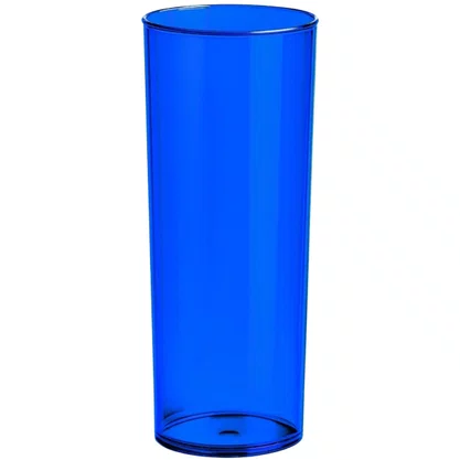 Copo Long Drink Azul Translucido Unidade 350ml Massari