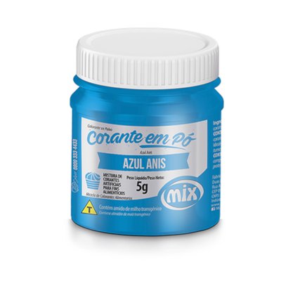 Corante em Pó Azul Anis 5g Mix