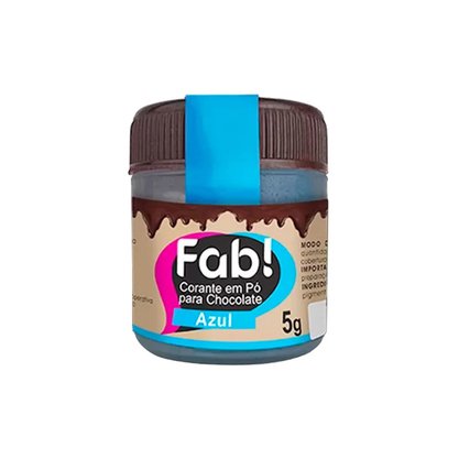 Corante Em Pó Para Chocolate Azul 5g Fab
