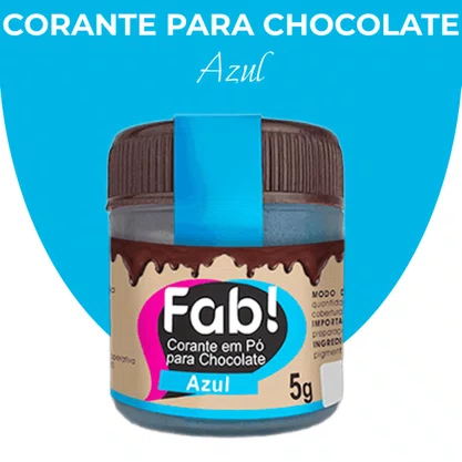 Corante Em Pó Para Chocolate Azul 5g Fab