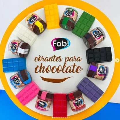 Corante Em Pó Para Chocolate Azul 5g Fab