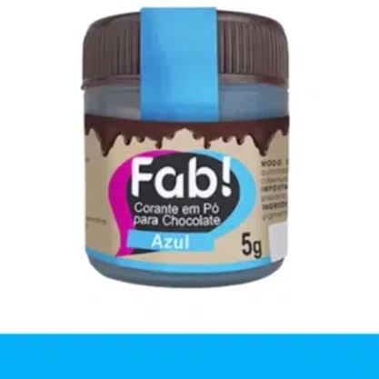 Corante Em Pó Para Chocolate Azul 5g Fab