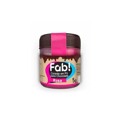 Corante Em Pó Para Chocolate Rosa 5g Fab