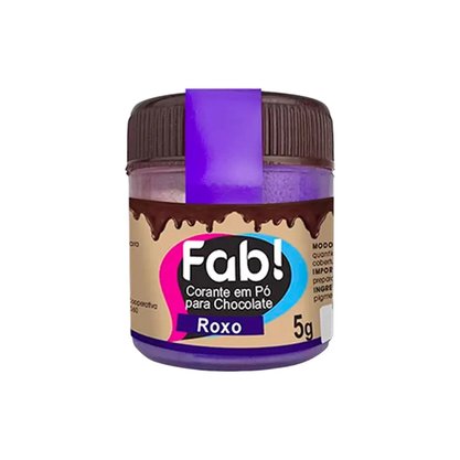 Corante Em Pó Para Chocolate Roxo 5g Fab