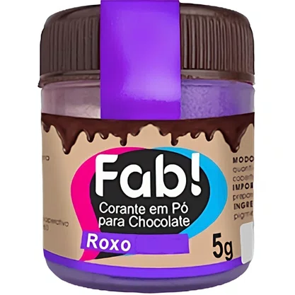 Corante Em Pó Para Chocolate Roxo 5g Fab!