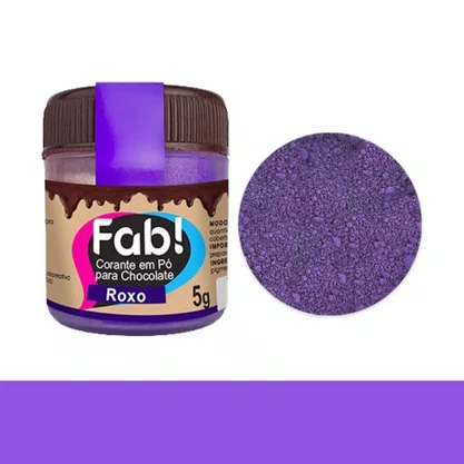 Corante Em Pó Para Chocolate Roxo 5g Fab!