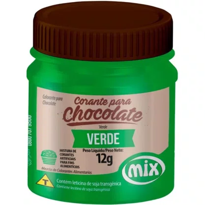 Corante em Pó para Chocolate Verde 12g Mix