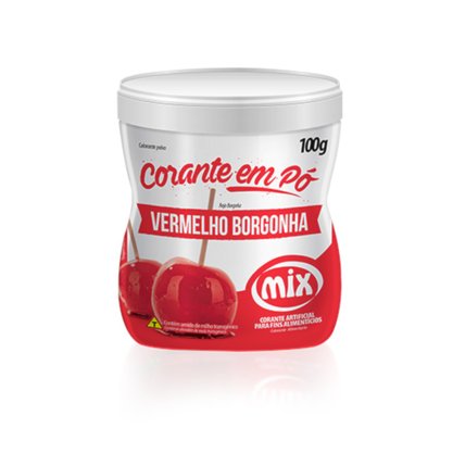 Corante em Pó Vermelho Borgonha 100g Mix
