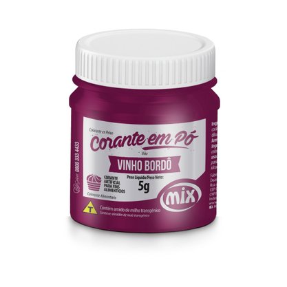Corante em Pó Vinho Bordô 5g Mix