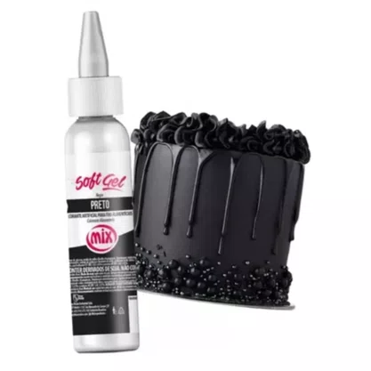 Corante Gel Preto Mix 25g
