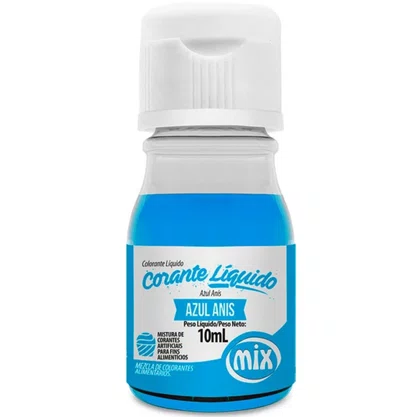 Corante Líquido Azul Anix Mix 10ml