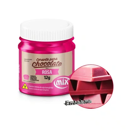 Corante Líquido para Chocolate Rosa 12g Mix