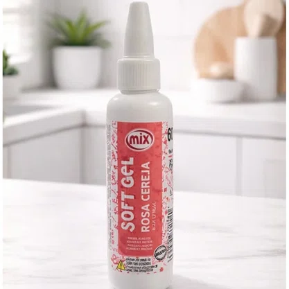 Corante Soft Gel Rosa Cereja 25g Mix