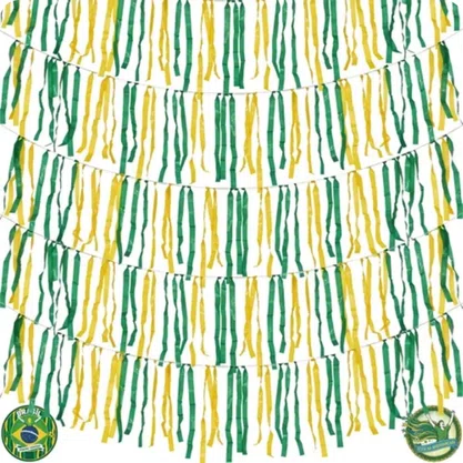 Cordão Metaloide Verde e Amarelo 10m
