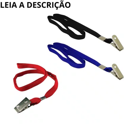 Cordão P/ Crachá Preto/Azul/Verm ACP/DAC Unidade