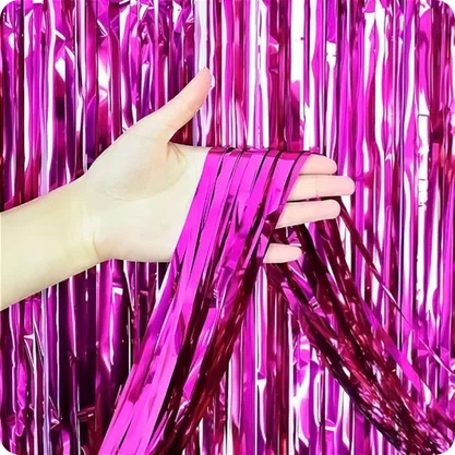 Cortina Metaloide Pink 1x2m
