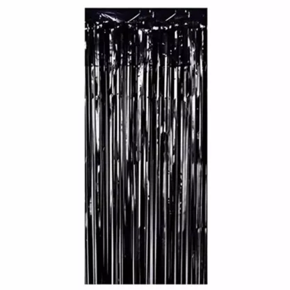 Cortina Metaloide Preta 1x2m