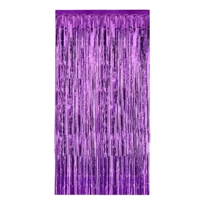 Cortina Metaloide Roxa 1x2m