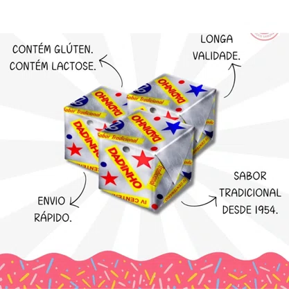 Dadinho Bala de Amendoim 600g Dizioli