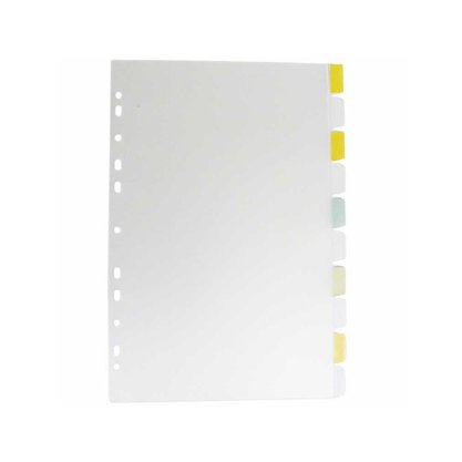 Divisória para Fichário A4 10 Matérias Cristal DAC