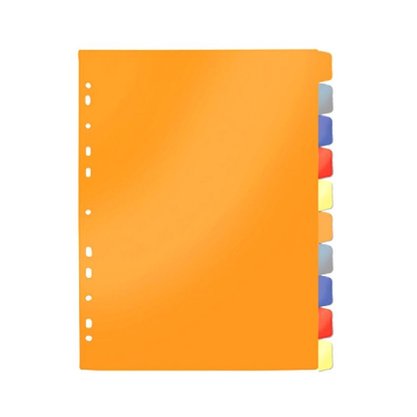 Divisória para Fichário A4 10 Uni Com Janela Colorido DAC