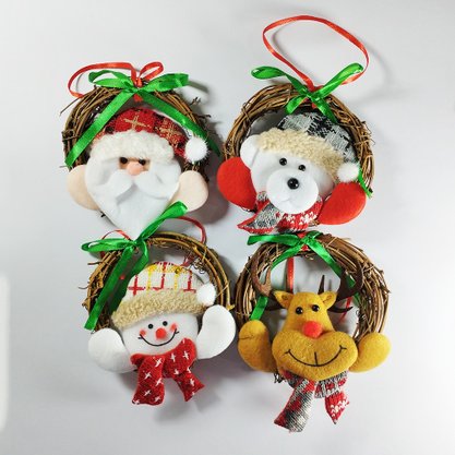 Enfeite Natalino Boneco de Neve Guirlanda 10cm Impulsetto