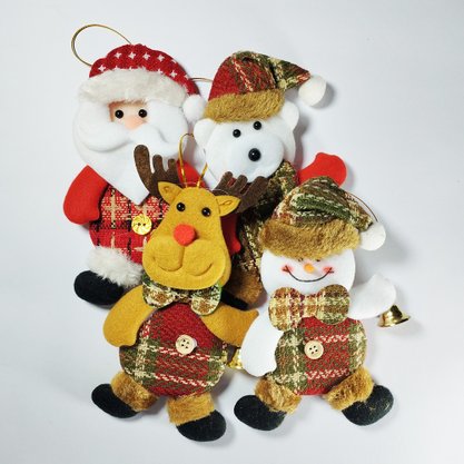 Enfeite Natalino Papai Noel com Guizo 15cm Impulsetto