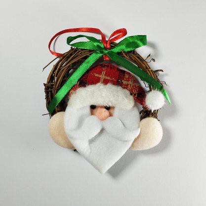 Enfeite Natalino Papai Noel Mini Guirlanda 10cm Impulsetto