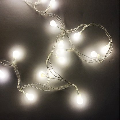 Enfeite Pisca 100 LEDs Bolinhas Branco 6 M Cromus