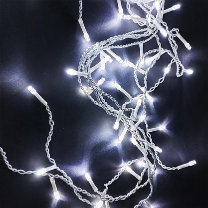 Enfeite Pisca Cascata 100 LEDs Branco 2,5 M Global