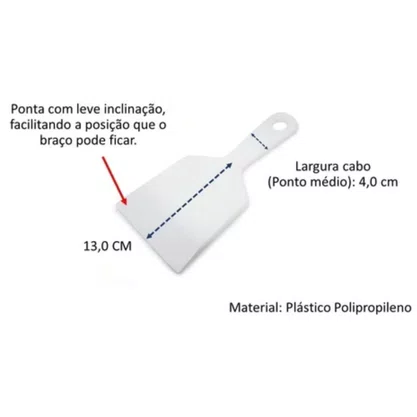 Espátula Plástica Média 19x12cm Massari Ref CF025