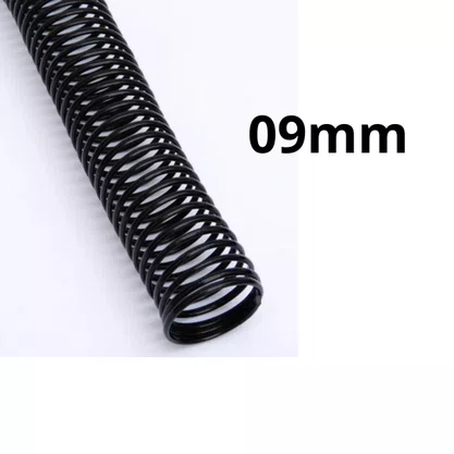 Espiral Plástico Preto 09mm p/ 50 Fls Unidade