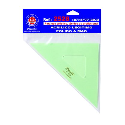 Esquadro Profissional Isósceles Sem Escala 28cm Ref. 2528 Trident
