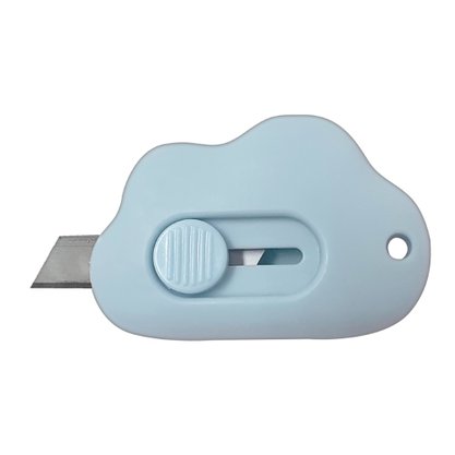 Estilete Mini Retrátil Portátil Azul Nuvem Tilibra