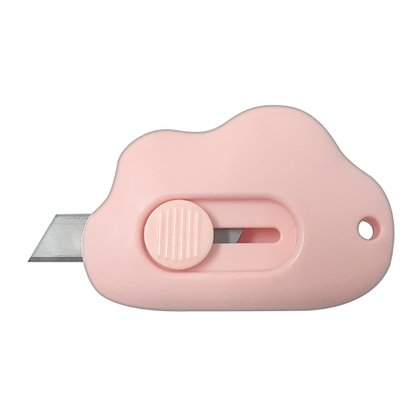 Estilete Mini Retrátil Portátil Rosa Nuvem Tilibra
