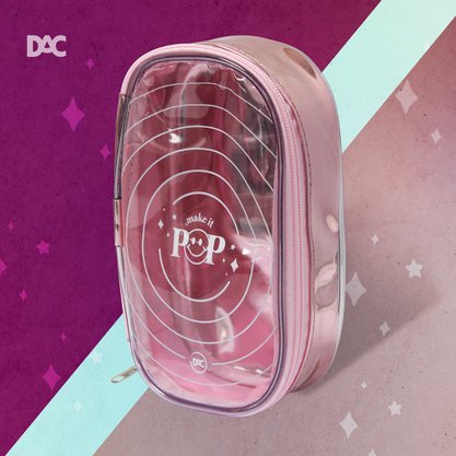 Estojo Box Rosa Metalizado Pop DAC