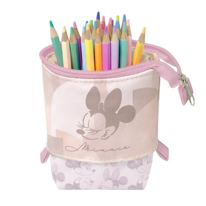 Estojo com Zíper Retrátil Porta Lápis Rosa Minnie DAC