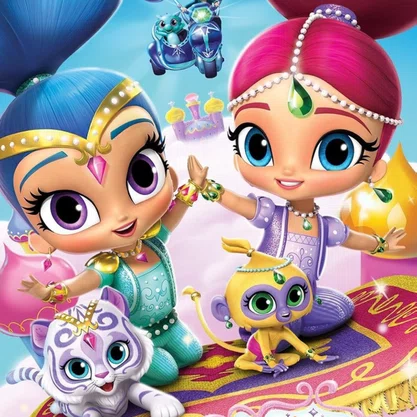 Estojo Duas Divisórias Shimmer & Shine Xeryus