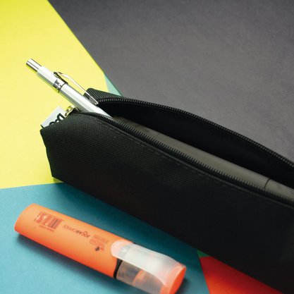 Estojo Escolar Uma Divisória Preto Basic DAC