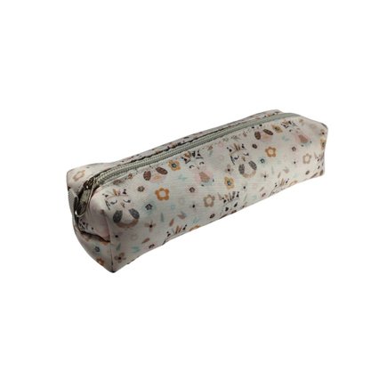 Estojo Uma Divisória Flat Corujinhas Ac Bag
