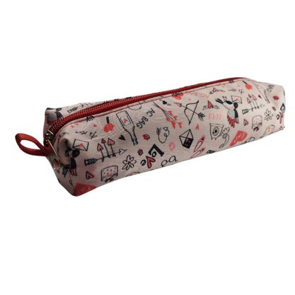 Estojo Uma Divisória Flat Rosa Love Ac Bag