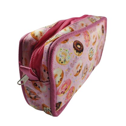 Estojo Uma Divisória Médio Pink Donuts Ac Bag