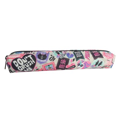 Estojo Univ Tubo Rosa Capricho Tilibra